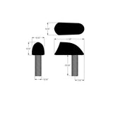 Kodlin Neowise Chrome 3-1 Bullet Smooth Rear Indicators, outline dimensions