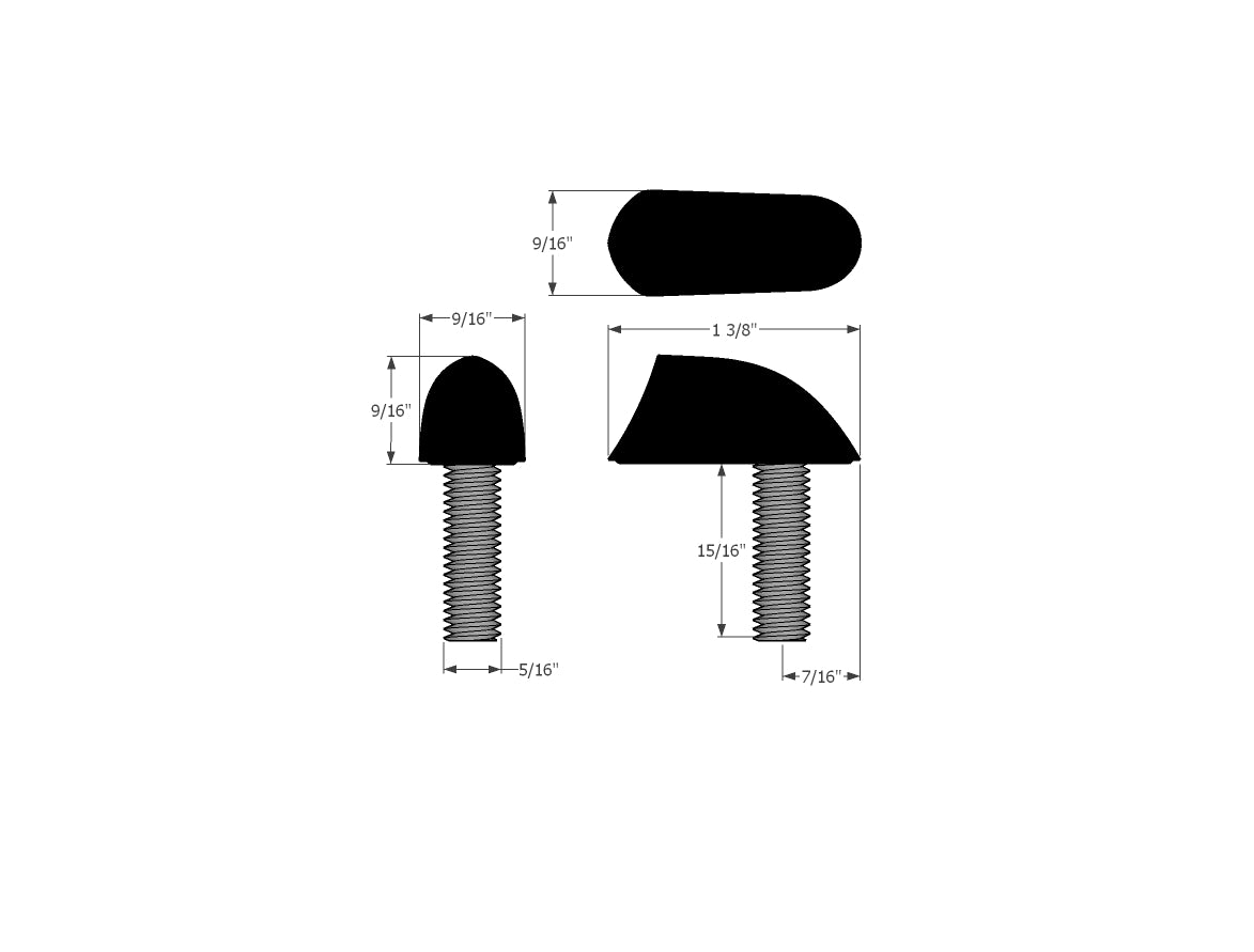 Kodlin Neowise Chrome 3-1 Bullet Smooth Rear Indicators, outline dimensions