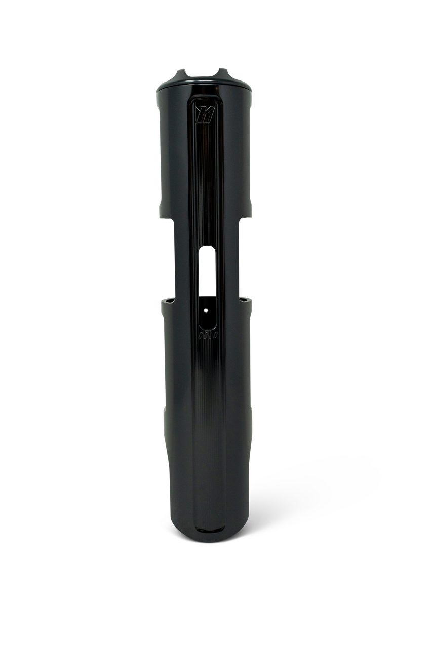 Black water reservoir cover for 2023.5–2025 Harley Touring VVT models. Fits FLHX, FLTRX, CVO Road Glide, and Street Glide. Hides stock plastic coolant tank cleanly.