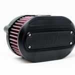 Oval Air Cleaner for M8 Engines, Black. Fits M8, Milwaukee 8 engines
