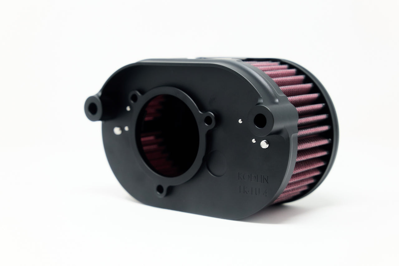 Oval Air Cleaner for M8 Engines, Chrome rear