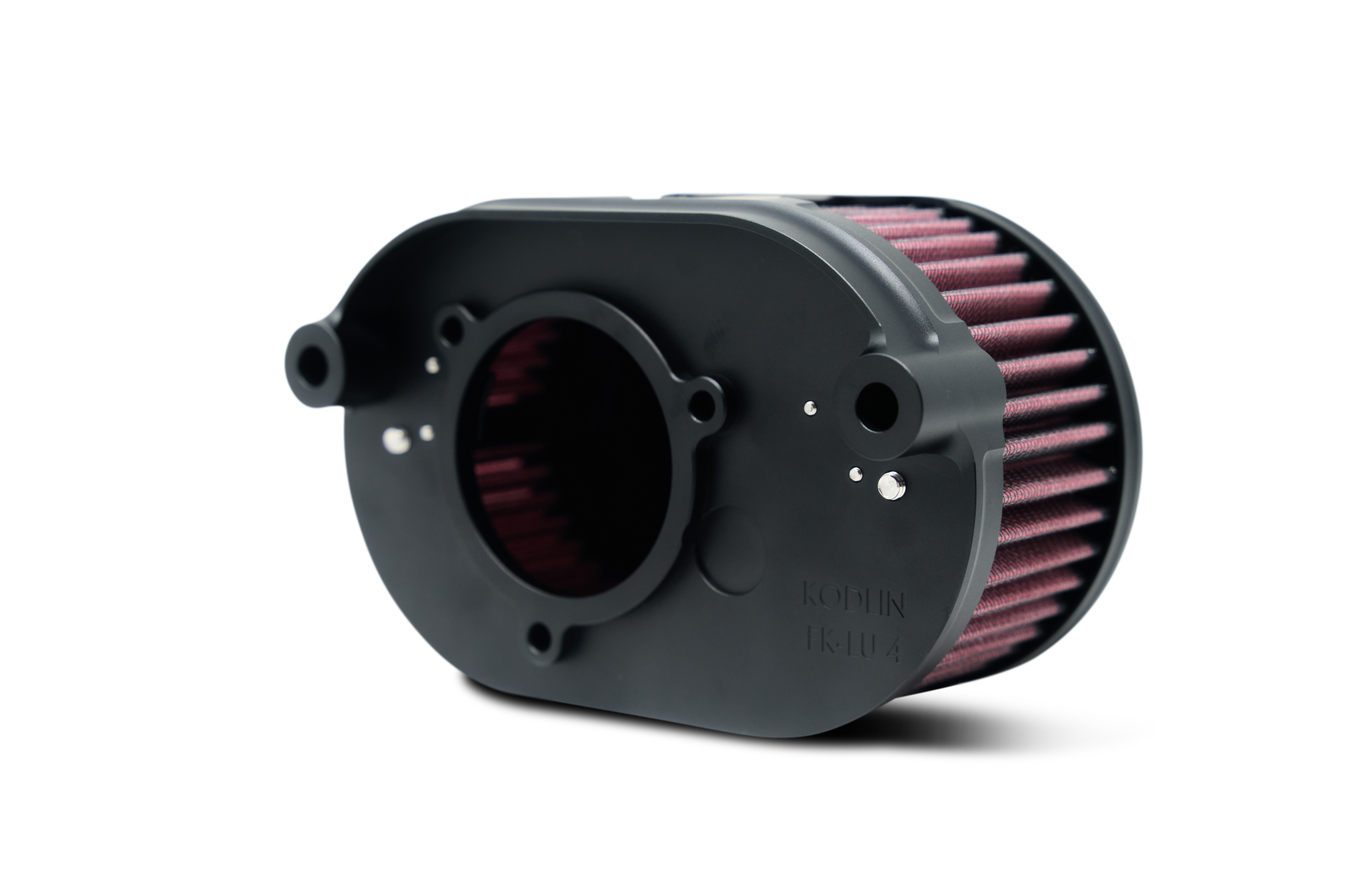 Oval Air Cleaner for M8 Engines, Black. Fits M8, Milwaukee 8 engines