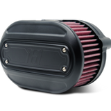 Oval Air Cleaner for M8 Engines, Black. Fits M8, Milwaukee 8 engines