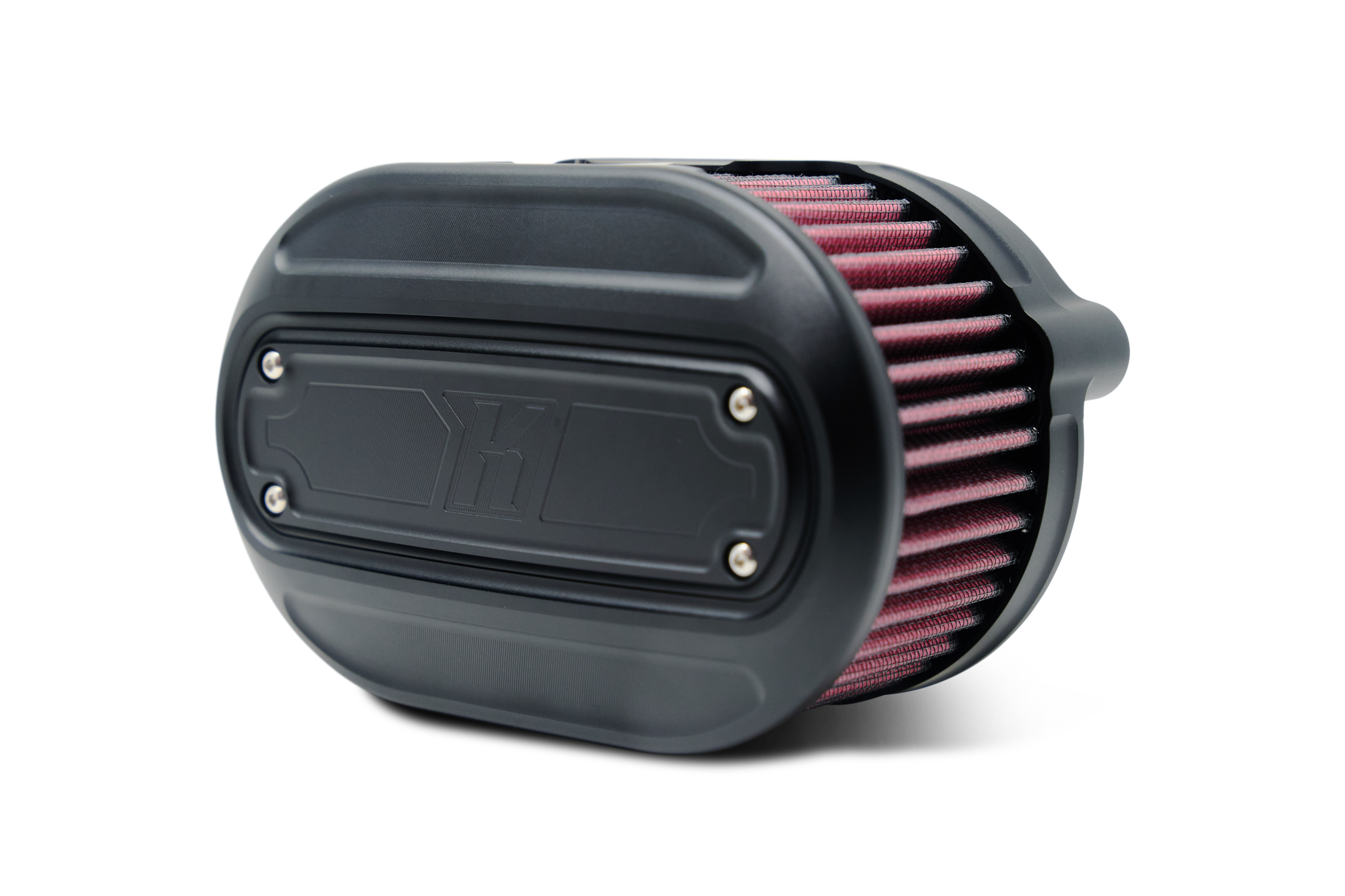 Oval Air Cleaner for M8 Engines, Black. Fits M8, Milwaukee 8 engines