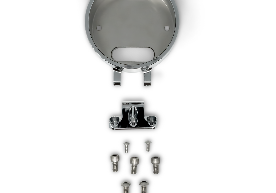 Kodlin Round Gauge Bezel Kit for Ascent Pro Riser, Chrome