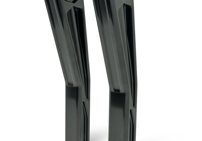 Kodlin Ascent Pro Risers, 10" high in gloss black for M8 Softail models.