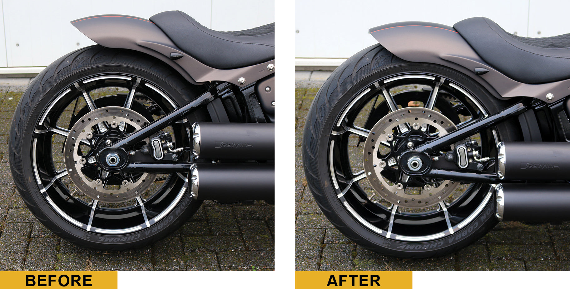 Kodlin Lowering Kit for Milwaukee 8 Harley Davidson Softail Models with custom fenders