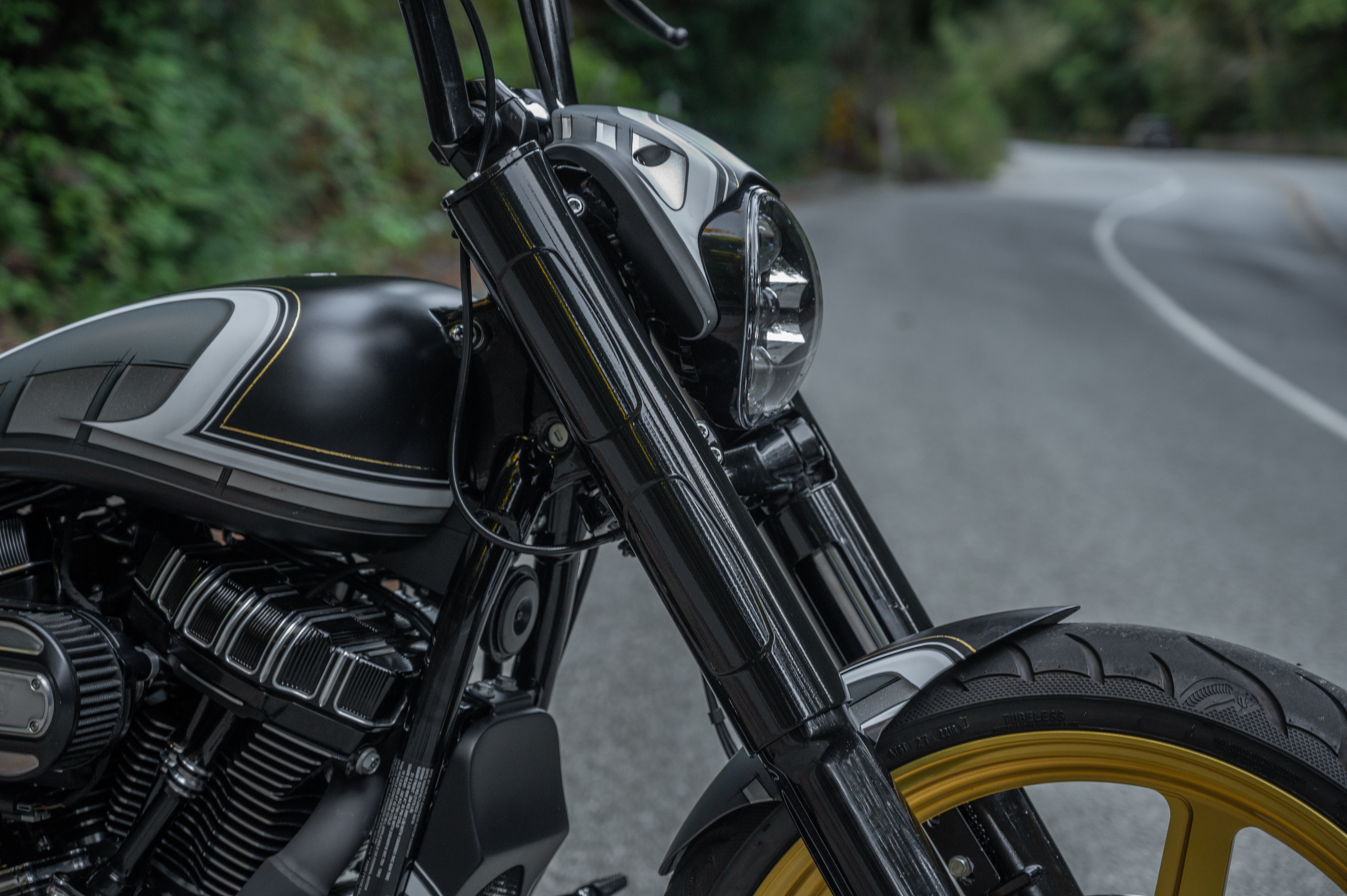 K46660 Kodlin Front End Cover for M8 Softail Breakout FXBR / FXBRS models 2018-2022 on bike