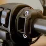Perch Clamps for Brake and Clutch for all M8 Lowrider, Lowrider S, Lowrider ST, Street Bob, Fat Boy, Heritage, Softail Standard, Fat Bob, Slim, Sport Glide, Breakout, Deluxe