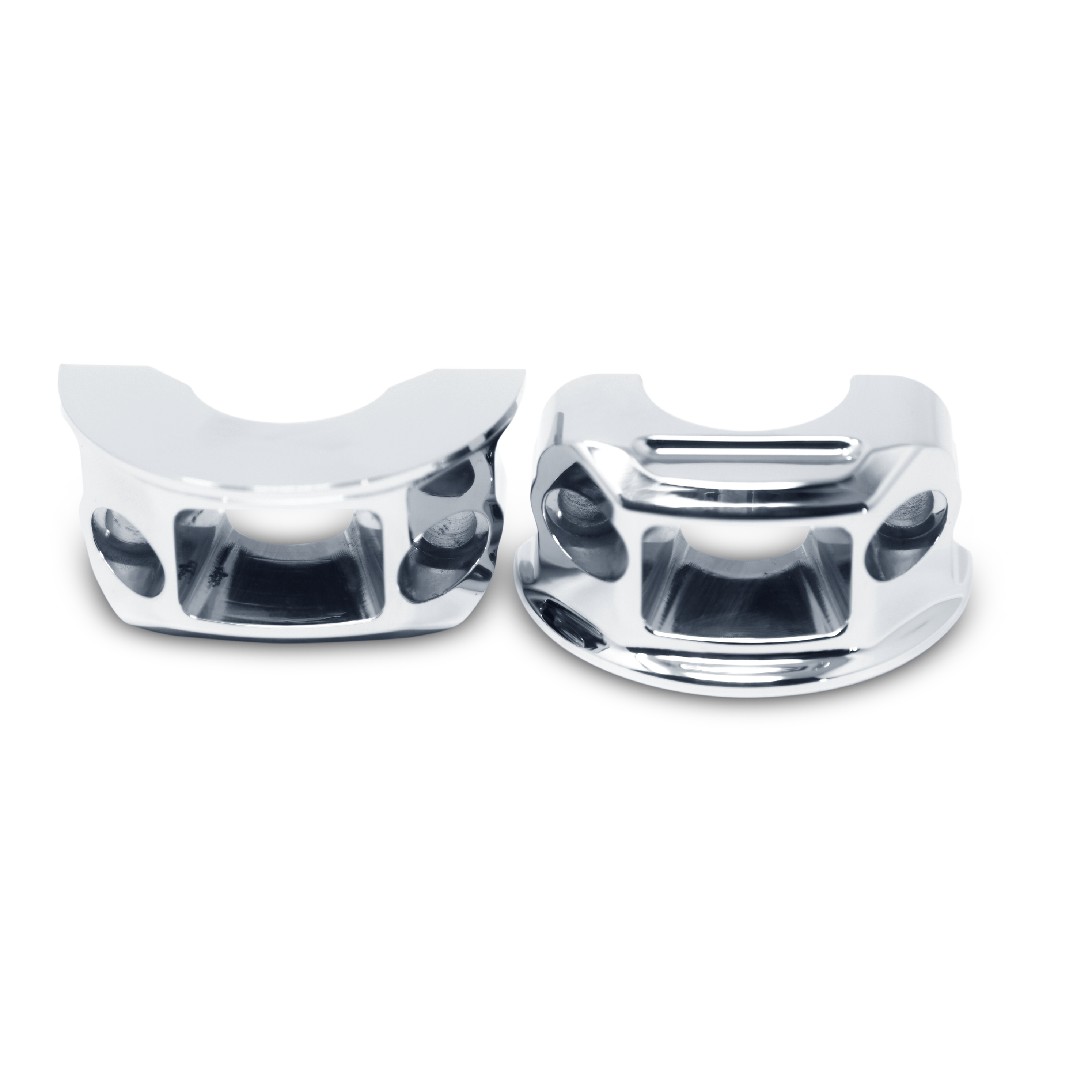 Perch Clamps for Brake and Clutch for all M8 Softails, chrome