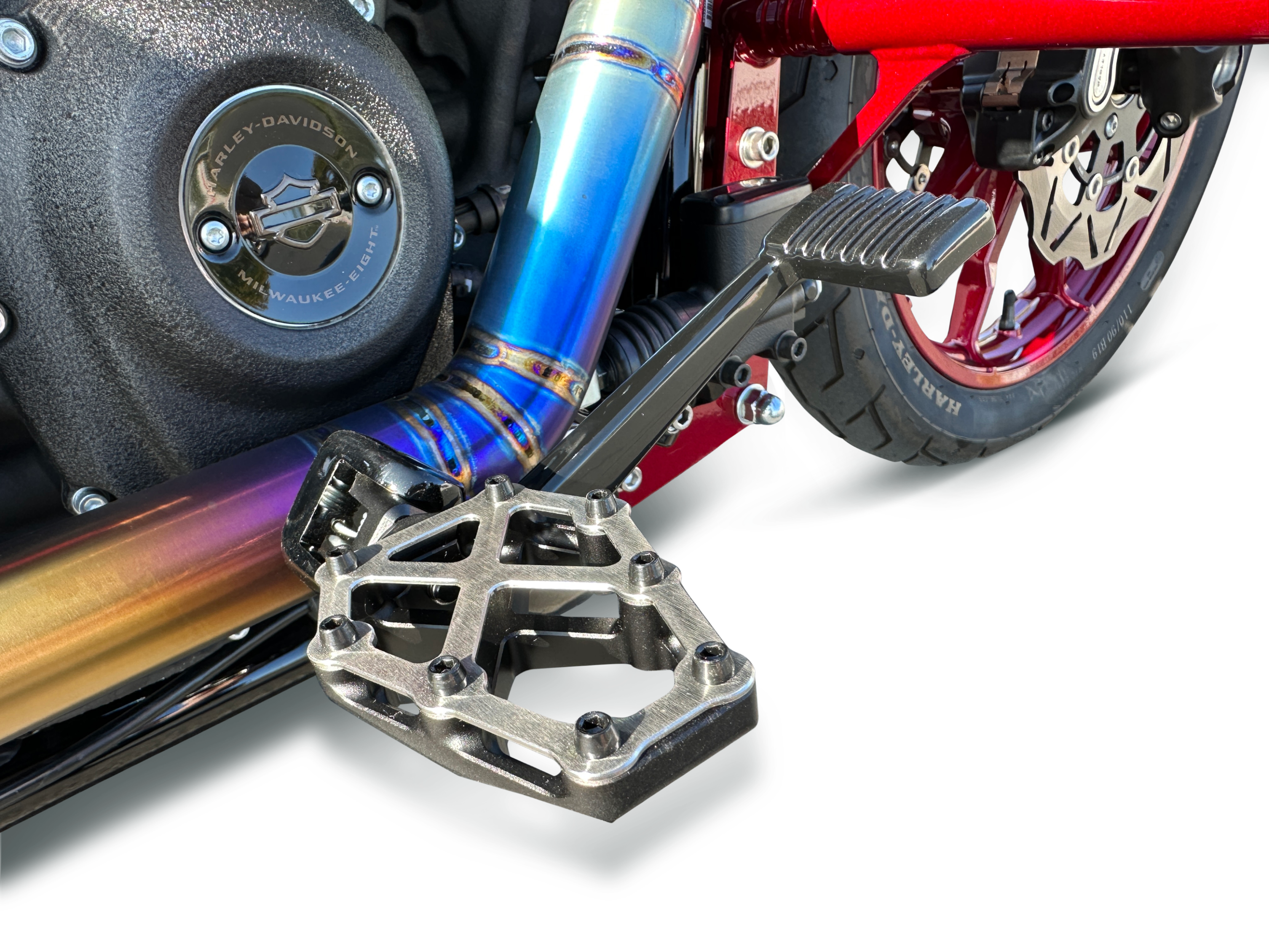 NXL Footpegs for Softail, Sportster S and Pan America models