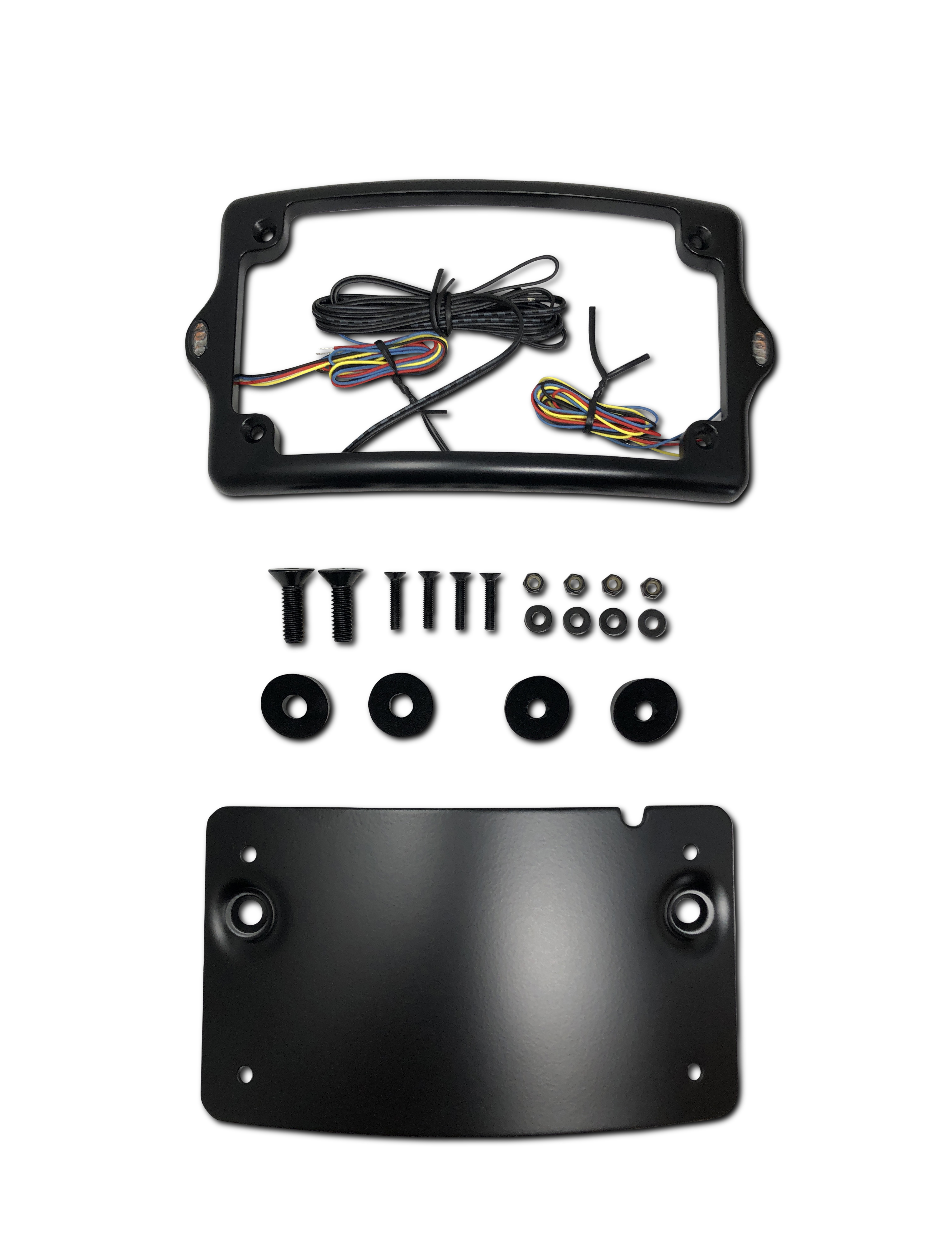 Kodlin Curved Elypse 3-1 LED License Plate Kit for HD Touring Models in Black kit