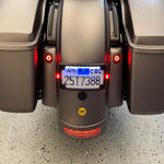 Kodlin Curved Elypse 3-1 LED License Plate Kit for HD Touring Models in Black on Street Glide