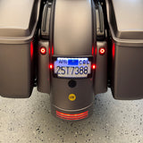 Kodlin Curved Elypse 3-1 LED License Plate Kit for HD Touring Models in Black on Street Glide