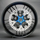 BMC featuring Arlen Ness 14" Spider Brake Rotor, Blue
