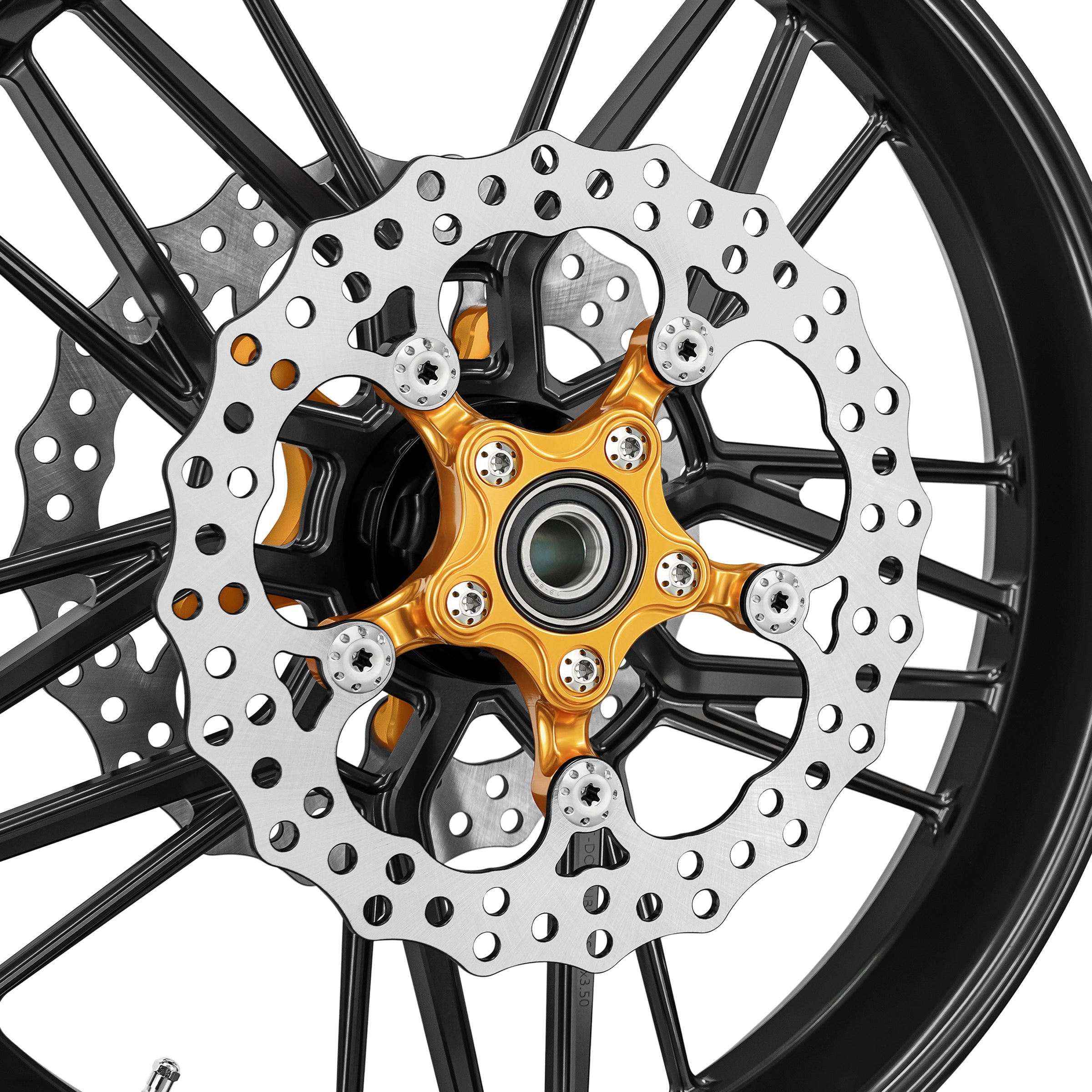 Split Pocket Rotor BMC featuring Arlen Ness Spider Brake Rotor, Gold – BMC Motorcycle Company