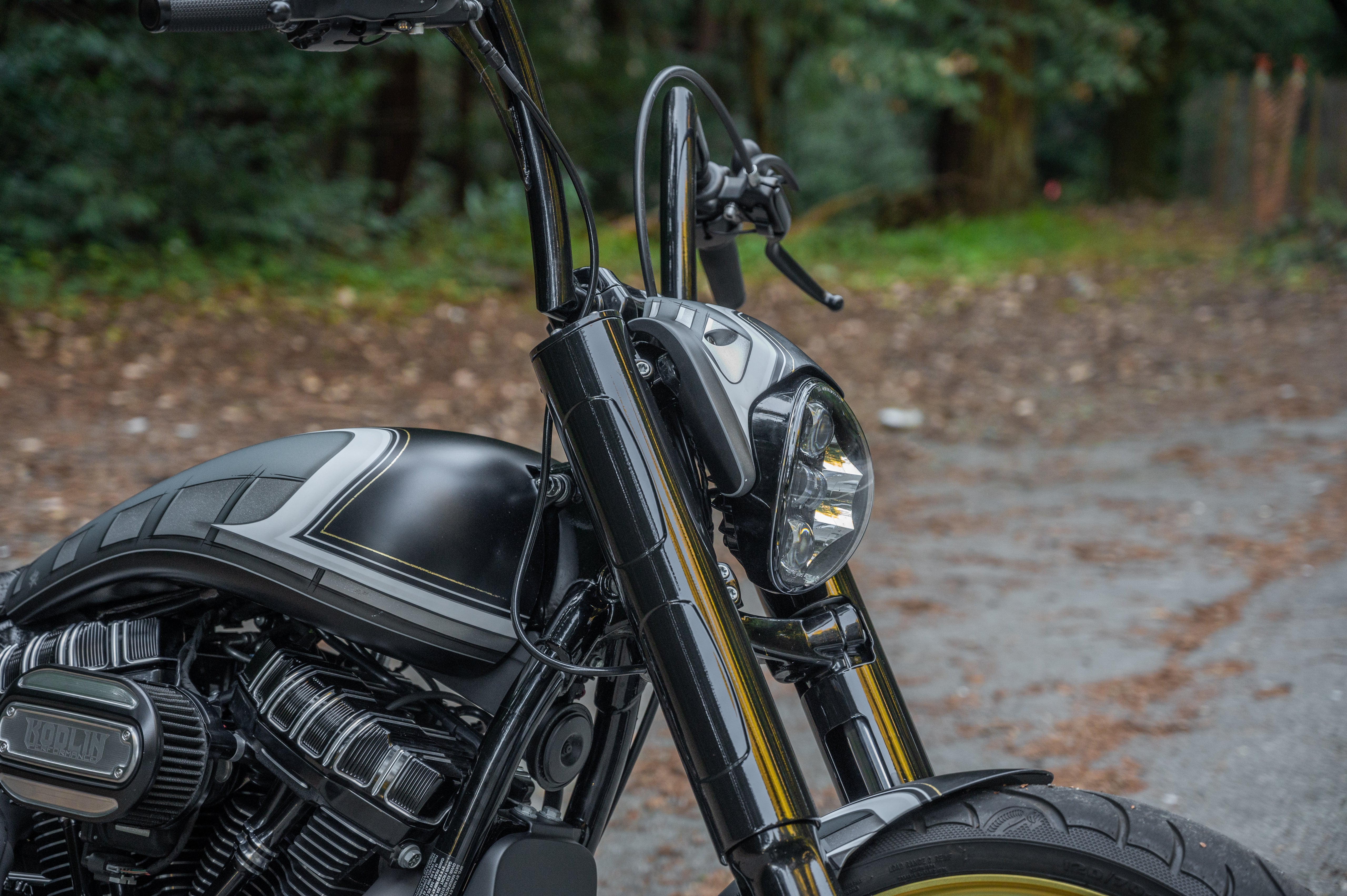 K46660 Kodlin Front End Cover for M8 Softail Breakout FXBR / FXBRS models 2018-2022 on bike